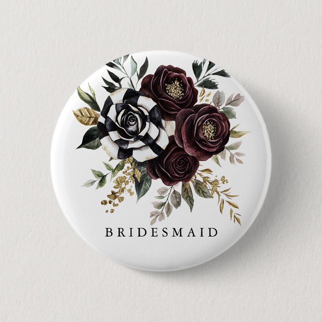 Gothic Bridesmaid Button (Front)