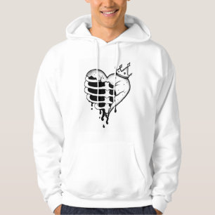 Gothic Broken Heart Skeleton Hoodie – Crowned Hear