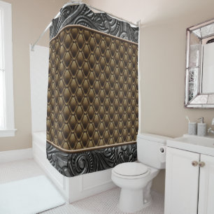 Gothic Bronze Shower Curtain