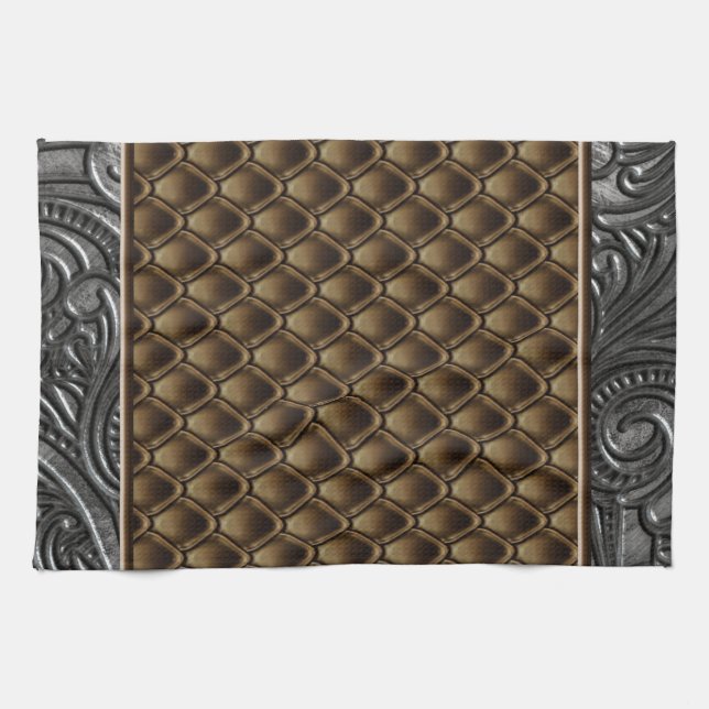 Gothic Bronze Tea Towel (Horizontal)