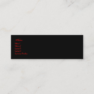 gothic buisiness card