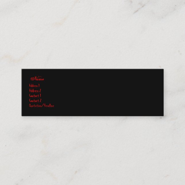 gothic buisiness card (Front)
