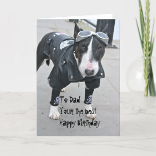 Gothic Bulldog Dad Your the Best Birthday Card