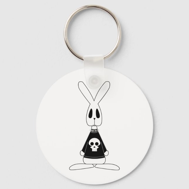 Gothic Bunny Lucien Key Ring (Front)