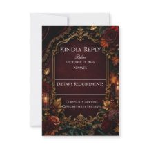 Gothic | Burgundy & Gold Dark Romance Wedding