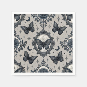 Gothic Butterfly Floral Pattern (2) Napkin