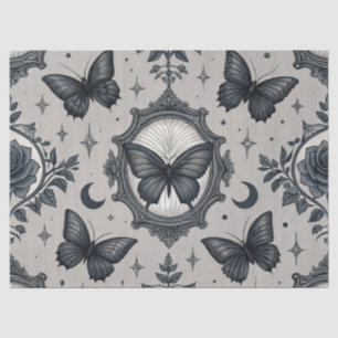 Gothic Butterfly Floral Pattern (2) Tissue Paper
