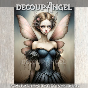 Gothic Butterfly Queen Decoupage Tissue Paper