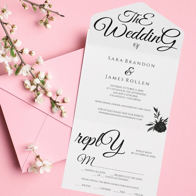 Gothic Calligraphy The Wedding   All In One Invitation (Creator Uploaded)