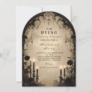 Gothic Candlelight Halloween Party Invitation