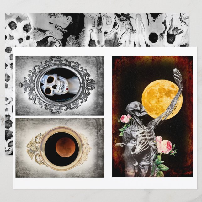 Gothic cards for scrapbook paper (Front/Back)
