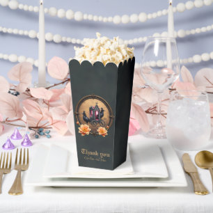 Gothic Carriage with Ravens and Roses. Favour Box