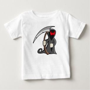 Gothic Cartoon Grim Reaper Halloween Baby T-Shirt