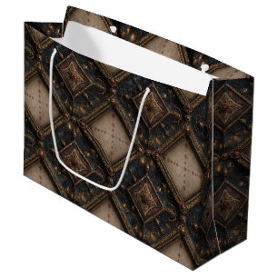 Gothic Carved Woodwork Pattern (1) Large Gift Bag