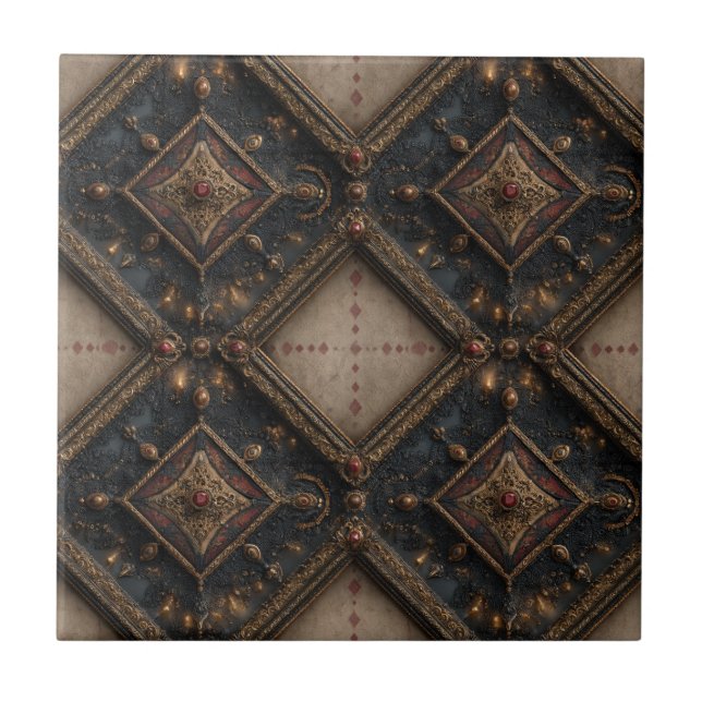 Gothic Carved Woodwork Pattern (1) Tile (Front)