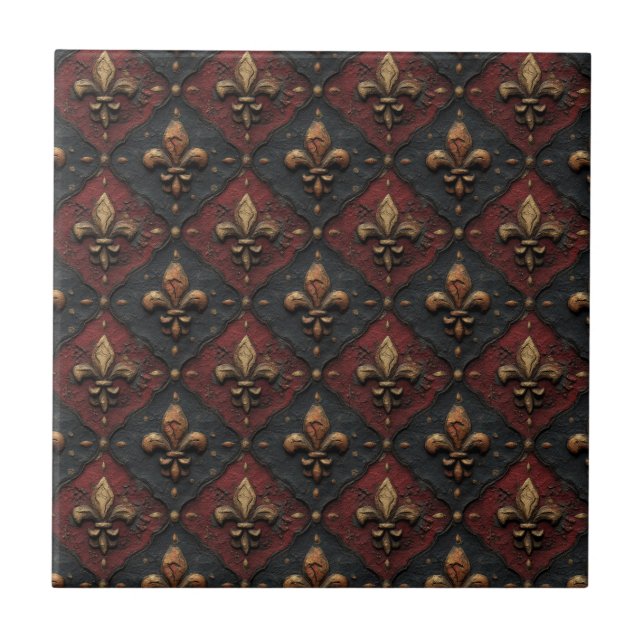 Gothic Carved Woodwork Pattern (2) Tile (Front)