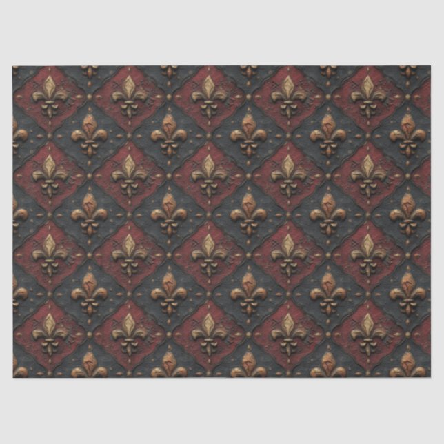 Gothic Carved Woodwork Pattern (2) Tissue Paper (Front)