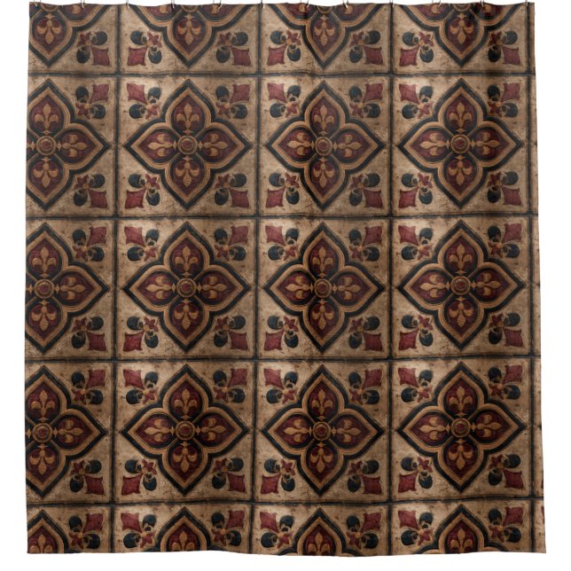 Gothic Carved Woodwork Pattern (3) Shower Curtain (Front)