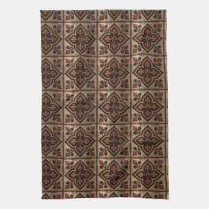 Gothic Carved Woodwork Pattern (3) Tea Towel