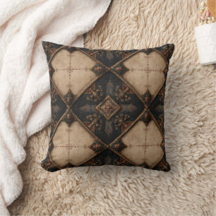 Gothic Carved Woodwork Pattern (4) Cushion