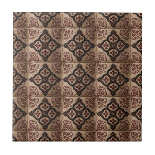 Gothic Carved Woodwork Pattern (5) Tile (Front)