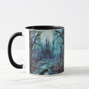 Gothic Castle and Forest Fantasy Halloween Mug