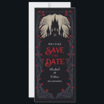 Gothic Castle Floral Wedding Save the Date Invitation<br><div class="desc">Invite your wedding guests with this Gothic Castle Floral Wedding design. You can customise this further by clicking on the "PERSONALIZE" button.  Matching Items in our shop for a complete party theme.</div>