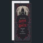 Gothic Castle Floral Wedding Save the Date Invitation<br><div class="desc">Invite your wedding guests with this Gothic Castle Floral Wedding design. You can customise this further by clicking on the "PERSONALIZE" button.  Matching Items in our shop for a complete party theme.</div>