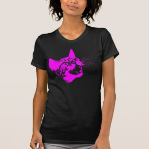 Gothic Cat Feral Evil Scary Growl Fangs T-Shirt