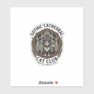 Gothic Cathedral Cat Cat Graphic Tee Art - Gothic