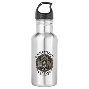 Gothic Cathedral Cat Cat Graphic Tee Art - Gothic  532 Ml Water Bottle