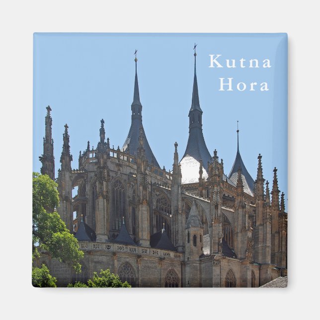 Gothic Cathedral of St. Barbara in Kutna Hora. Magnet (Front)