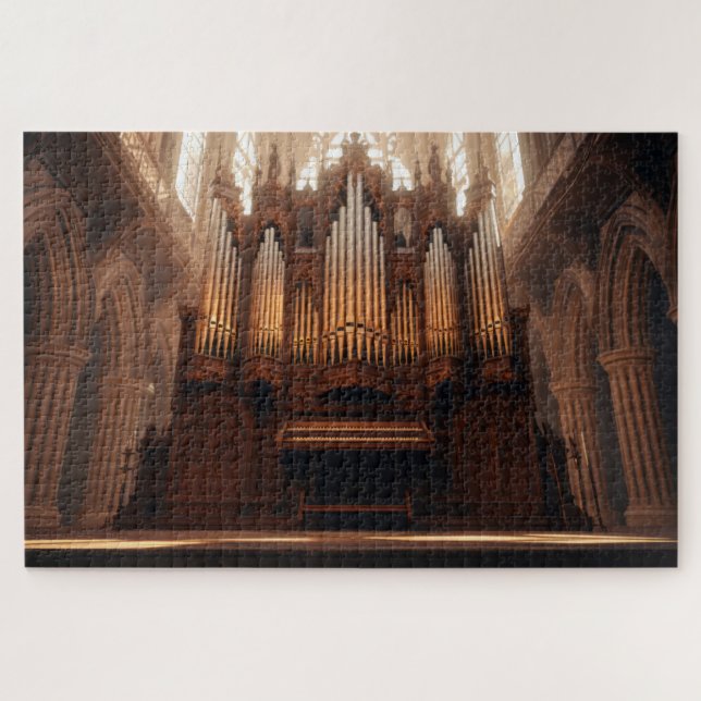 Gothic Cathedral Pipe Organ  Jigsaw Puzzle (Horizontal)