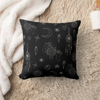 Gothic Celestial Black Cushion