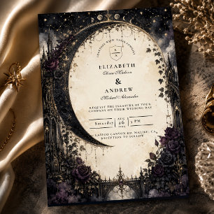 Gothic Celestial Wedding Invitation