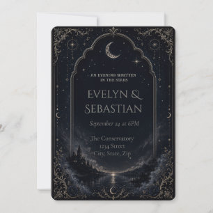 Gothic Celestial Wedding Invitation