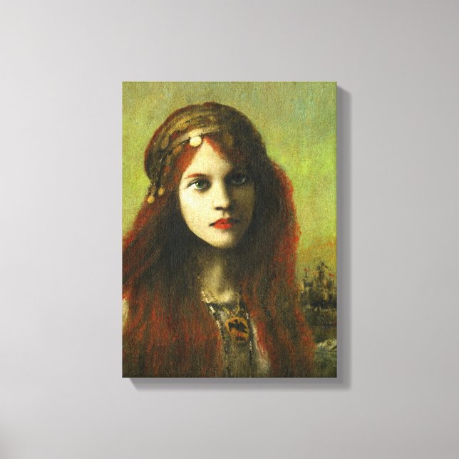 Gothic Celtic Girl Wrapped Canvas (Front)