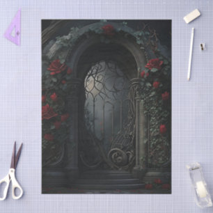 Gothic Cemetery Rose Garden Tissue Paper