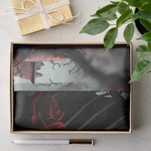 Gothic Cemetery Rose Garden Tissue Paper