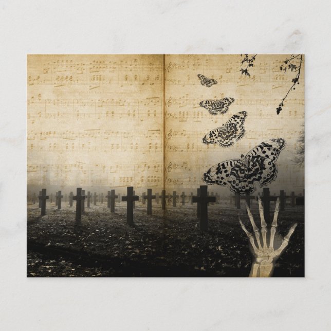 Gothic cemetery scrapbook paper (Front)