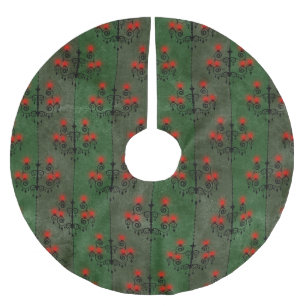 Gothic Chandelier Pattern Holiday Brushed Polyester Tree Skirt