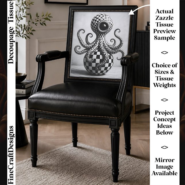 Gothic Chequerboard Octopus Oddity FX3R Tissue Paper (Creator Uploaded)