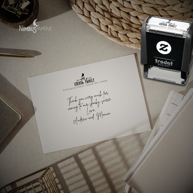 Gothic Chic Family Return Address Stamp (Creator Uploaded)
