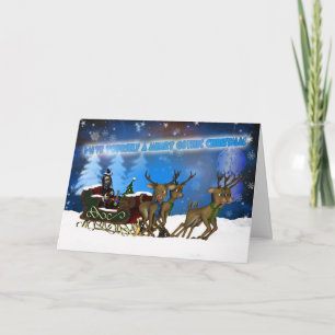Gothic Christmas Card, H.I.P. And Reindeer Holiday Card