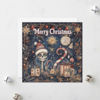 Gothic Christmas Festive Spooky Skull