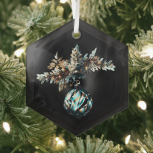 Gothic Christmas Glass Tree Decoration
