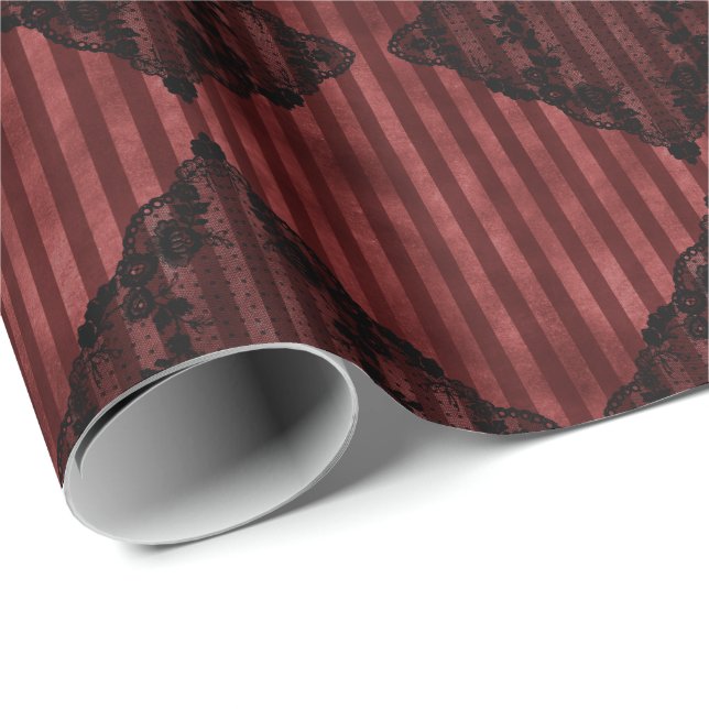Gothic Christmas Holiday Wrapping Paper (Roll Corner)