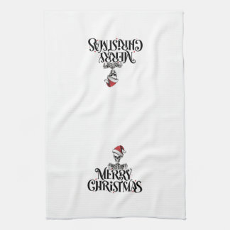 Gothic Christmas Kitchen Dish Towel