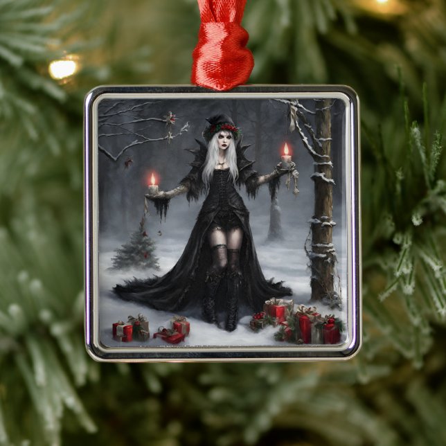 Gothic Christmas Metal Tree Decoration (Tree)