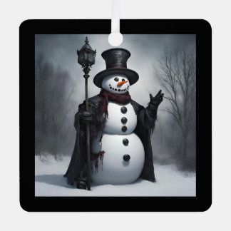 Gothic Christmas Metal Tree Decoration